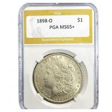 1898-O Morgan Silver Dollar PGA MS65+