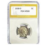 1938-D Buffalo Nickel PGA MS68