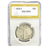 1919-S Walking Liberty Half Dollar PGA XF40