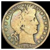 1896-O Silver Barber Half Dollar NICELY CIRCULATED