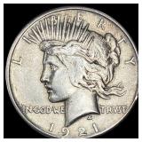1921 Silver Peace Dollar CLOSELY UNCIRCULATED