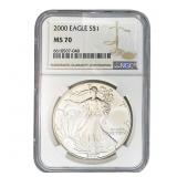 2000 Silver Eagle NGC MS70