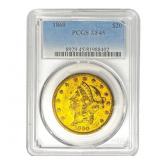 1860 $20 Gold Double Eagle PCGS XF45