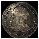 Colonial Spain Silver 2 Reales NEARLY UNCIRCULATE