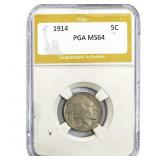 1914 Buffalo Nickel PGA MS64