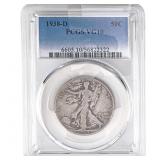 1938-D Walking Liberty Half Dollar PCGS VG10