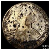 1798 Mo Mexico SIlver 8 Reales NEARLY UNCIRCULATED