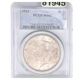 1923 Silver Peace Dollar PCGS MS62