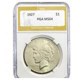 1927 Silver Peace Dollar PGA MS64