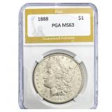 1888 Morgan Silver Dollar PGA MS63