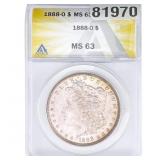 1880-O Morgan Silver Dollar ANACS MS63