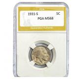 1931-S Buffalo Nickel PGA MS68