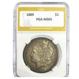 1889 Morgan Silver Dollar PGA MS65
