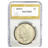 1878-S Morgan Silver Dollar PGA MS66