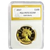 2017 1oz Gold $100 Liberty PGA PR70 DCAM