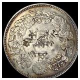 Japan Meji Period Silver 1 Yen Chopmarks NEARLY U