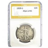 1929-S Walking Liberty Half Dollar PGA XF45