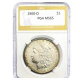 1900-O Morgan Silver Dollar PGA MS65