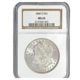 1884-O Morgan Silver Dollar NGC MS63