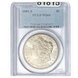 1881-S Morgan Silver Dollar PCGS MS66