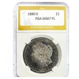 1880-S Morgan Silver Dollar PGA MS67 PL
