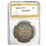 1878 7/8TF Morgan Silver Dollar PGA XF45