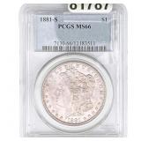1881-S Morgan Silver Dollar PCGS MS66