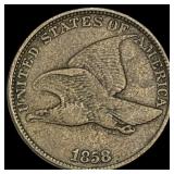 1858 Copper-Nickel Flying Eagle Cent LIGHTLY CIRCU