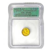 1817-M,GJ Spain Ferdinand VII Gold 1/2 Escudo ICG