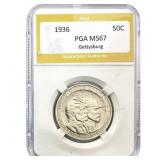 1936 Gettysburg Half Dollar PGA MS67