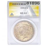 1926-D Morgan Silver Dollar ANACS MS62
