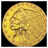 1909 Indian Head Gold $2.50 Quarter Eagle CLOSELY