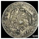 Mexico Silver 1 Peso Chopmarks NEARLY UNCIRCULATE