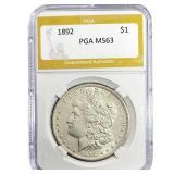 1892 Morgan Silver Dollar PGA MS63