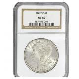1882-S Morgan Silver Dollar NGC MS66