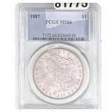 1887 Morgan Silver Dollar PCGS MS66