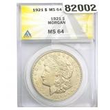 1921 Morgan Silver Dollar ANACS MS64