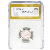 1916-S Mercury Silver Dime PGA MS65+
