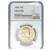 1940 Franklin Half Dollar NGC MS65 FBL