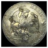 Mexico Silver 1 Peso Chopmarks NEARLY UNCIRCULATE