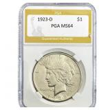 1923-D Silver Peace Dollar PGA MS64
