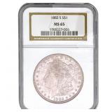 1882-S Morgan Silver Dollar NGC MS65