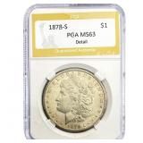 1878-S Morgan Silver Dollar PGA MS63 Detail