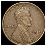 1914-S Lincoln Wheat Cent LIGHTLY CIRCULATED
