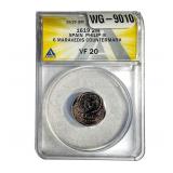 1619 Spain 2M 6 Maravedis Countermark ANACS VF20