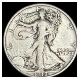 1918-S Silver Walking Liberty Half Dollar NICELY C