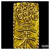 Japan 1832-1858 Gold 2 Shu CLOSELY UNCIRCULATED