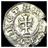 Hungary Maria 1385-1395 Silver Brockage Denar CLO