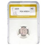 1829 Capped Bust Half Dime PGA MS63+