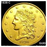 1838-C $5 Gold Half Eagle CHOICE BU